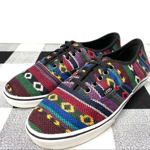 VANS Low Top Boho Geometric Colorful Sneakers sz 5